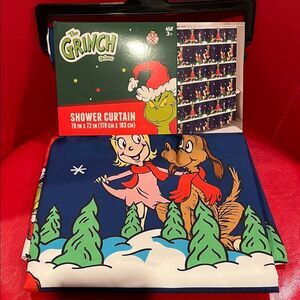 Dr. Seuss The Grinch Blue Shower Curtain